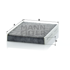 MANN FILTER CUK2430 aktívszenes pollenszűrő pollenszűrő
