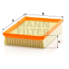 MANN FILTER MANN FILTER C 2448 Levegőszűrő, C2448