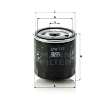MANN FILTER MW712 Olajszűrő, MW712 olajszűrő