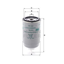 MANN FILTER Üzemanyagszűrő 565WK842 - Ingersoll-Rand üzemanyagszűrő