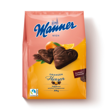 Manner narancsos ostyaszívek 300 g csokoládé és édesség