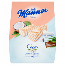  Manner ropogós ostya kókuszkrém töltelékkel 400 g csokoládé és édesség