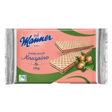 Manner Töltött ostya MANNER Knuspino mogyorós 110g csokoládé és édesség