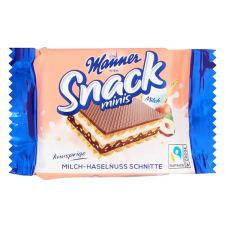 Manner Töltött ostya MANNER mogyorós és tejszínes 25g csokoládé és édesség