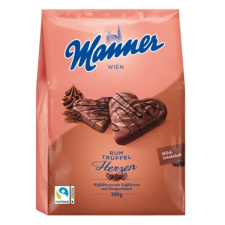 Manner Töltött ostya MANNER szív rumos trüffeles 300g csokoládé és édesség