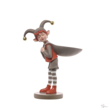  Manó tállal álló poly 25,5x12x36cm szürke, narancssárga dekorációs kellék