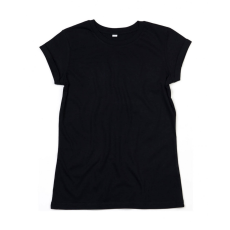 Mantis Női csapott ujjú organikus póló Mantis Women's Organic Roll Sleeve T L, Fekete