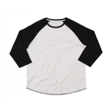 Mantis Uniszex 3/4-es ujjú póló Mantis Superstar Baseball T S, Fehér/Fekete női póló