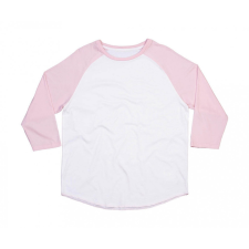 Mantis Uniszex 3/4-es ujjú póló Mantis Superstar Baseball T S, Tiszta fehér/Soft Világos rózsaszín (pink) női póló