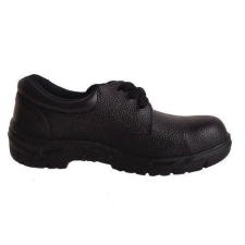 Manutan bőr munka félcipő acél orrbetéttel, fekete, méret: 39 munkavédelmi cipő