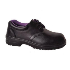 Manutan műbőr munka félcipő acél orrbetéttel, női, fekete, méret: 37 munkavédelmi cipő