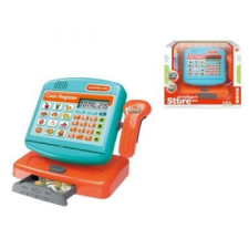 Manyuk Toys Elektronikus pénztárgép - kék-narancs (CF8503) (CF8503) házimunka