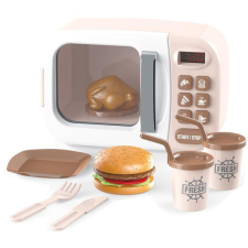 Manyuk Toys Happy Gourmet: Játék mikrohullámú sütő - krémszínű konyhakészlet