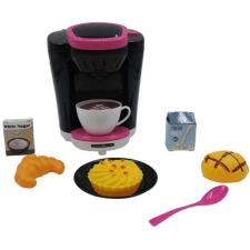 Manyuk Toys Mini kávéfőző szett hang- és fényhatással - 21,5 cm konyhakészlet