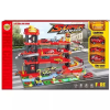 Manyuk Toys Négyemeletes tűzoltósági parkoló játékszett - 64 db-os