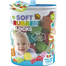 Manyuk Toys Puha bébi építőkocka készlet, 36 db-os barkácsolás, építés