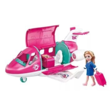 Manyuk Toys Repülőgép játékszett babával - 11 db-os játékbaba felszerelés