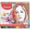 MAPED Akvarell ceruza készlet, ecsettel, fém doboz, MAPED Artists, 24 különböző szín