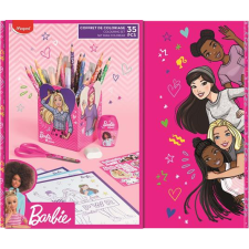 MAPED BB Színező készlet, ajándékdoboz, MAPED &quot;Barbie&quot;, 35 darabos színes ceruza