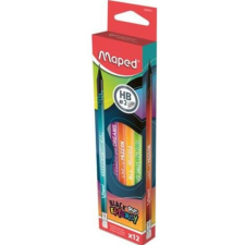 MAPED : Black Peps Energy háromszög alakú grafitceruza radírral 12 db (IMA852001) ceruza