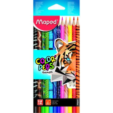 MAPED : color peps animal színes ceruza készlet - háromszöglet&#369;, 12 db színes ceruza