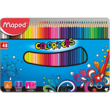 MAPED Color'Peps Háromszögletű Színes ceruza készlet fémdobozban -48 szín színes ceruza