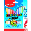 MAPED Color Peps Jungle kimosható, színes filctoll készlet 12 db-os (IMA845420)