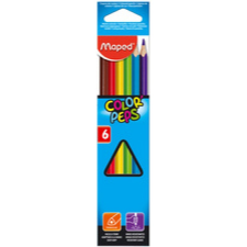 MAPED Color`Peps színes ceruza készlet, háromszögletű, 6 különböző szín színes ceruza