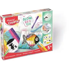 MAPED CREATIV Fújós filctoll készlet, MAPED CREATIV, "Blow pen Art", pop filctoll, marker