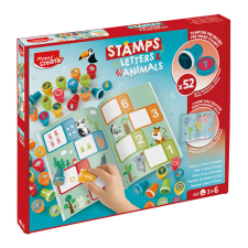 MAPED CREATIV - Nyomdázó készlet, foglalkoztató füzettel - Betűk és állatok kreatív és készségfejlesztő