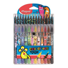 MAPED Filctoll és színes ceruza készlet, maped &quot;colorpeps monster&quot; 12+15 különböző szín 984718 színes ceruza