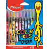MAPED Filctoll készlet, 2,8 mm, kimosható, MAPED "Color`Peps Monster" 12 különböző szín