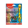 MAPED : Filctoll készlet, 2,8 mm, kimosható, MAPED \"Color`Peps Monster\" 12 különböző szín - Egyéb