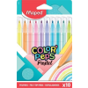 MAPED Filctoll készlet, 2,8 mm, kimosható, MAPED "Color'Peps Pastel", 10 különböző pasztell szín