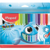 MAPED Filctoll készlet, 2 mm, kimosható, MAPED "Color'Peps Ocean", 18 különböző szín