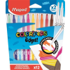 MAPED Filctoll készlet, 3,6 mm, törölhető, MAPED "Color'Peps Oops!", 10+2 különböző szín