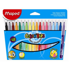 MAPED Filctoll készlet, mosható,"Color`Peps", 18 különböző szín filctoll, marker