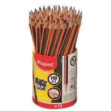MAPED Grafitceruza, ceruzatartó, HB, háromszögletű, MAPED "Black`Peps", 72db/cs ceruza