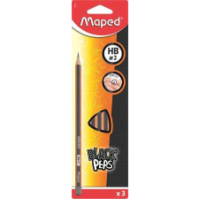 MAPED Grafitceruza, HB, FSC 100%, háromszögletű, MAPED "Black`Peps" ceruza