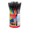 MAPED Grafitceruza radírral, ceruzatartó, HB, háromszögletű, MAPED "Black`Peps Energy", 6 különböző minta, 72db/cs