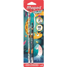 MAPED Grafitceruza radírral, HB, háromszögletű, ceruzafogóval, MAPED &quot;Jungle Fever&quot;, kétféle minta ceruza