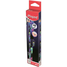 MAPED Grafitceruza radírral, HB, háromszögletű, "Deepsea Paradise", 12 darab (IMA851802) (IMA851802) ceruza