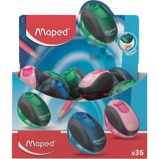 MAPED Hegyező display, egylyukú, tartályos, "Clean", vegyes színek (IMA030111) (IMA030111) hegyező