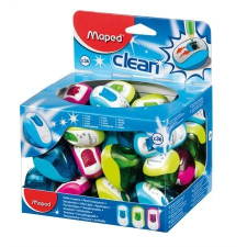 MAPED Hegyező display, egylyukú, tartályos, MAPED "Clean", vegyes színek, 36db/disp hegyező