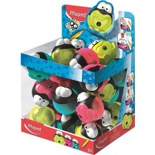 MAPED Hegyező display, egylyukú, tartályos, MAPED "Croc Croc", béka, vegyes színek hegyező