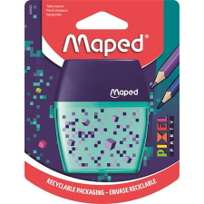 MAPED Hegyező, kétlyukú, tartályos, MAPED "Pixel Party Shaker" hegyező