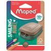 MAPED Hegyező, kétlyukú, tartályos, műanyag, FSC, MAPED "Smiling Planet"