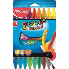 MAPED Olajpasztell kréta, MAPED &quot;Color&#039;Peps&quot;, 18 különböző szín kréta