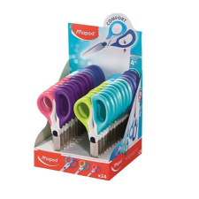 MAPED Olló display, iskolai, 13 cm, MAPED Sensoft Asym , vegyes színek olló