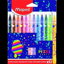 MAPED : Pixel Party filctoll készlet, kimosható - 12 db-os filctoll, marker